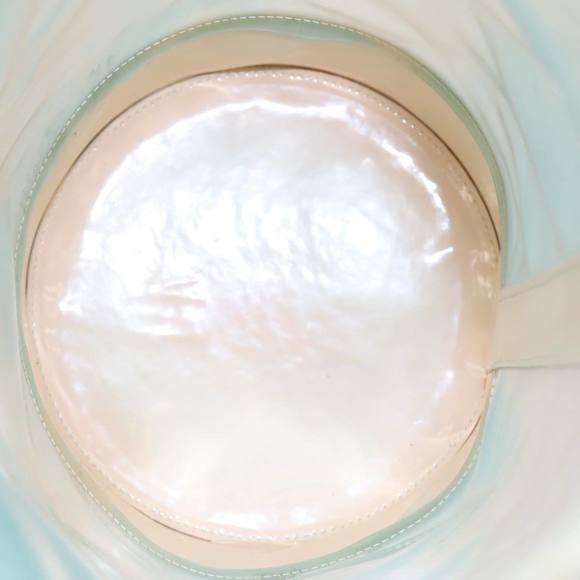 CELINE Shoulder Bag Enamel Leather Blue Cream Silver Auth bs19765 - Picture 12 of 16